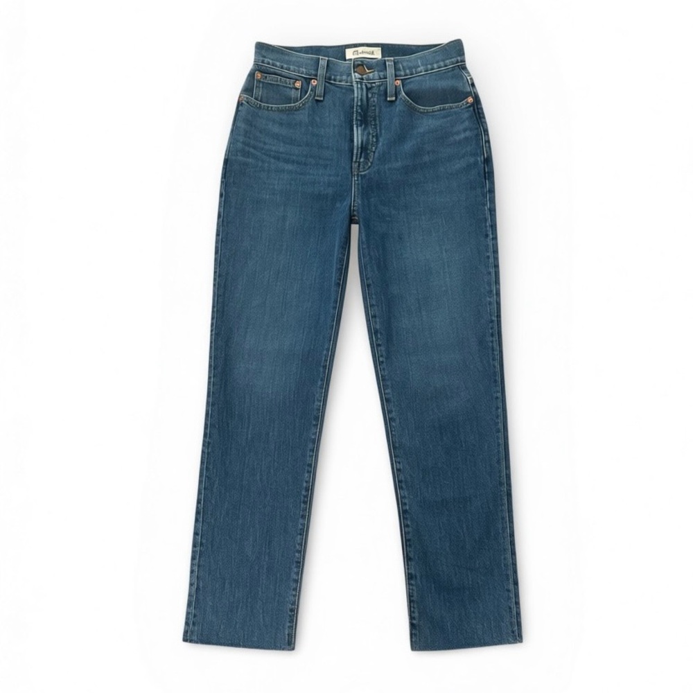 Madewell Women’s The Perfect Vintage Jean High Rise Straight Leg Medium Wash 26